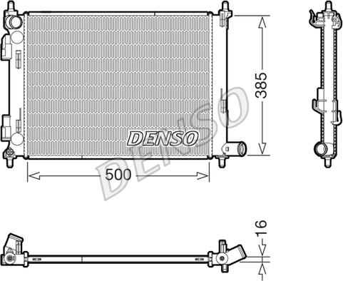 Denso DRM43013 - Радіатор, охолодження двигуна autozip.com.ua