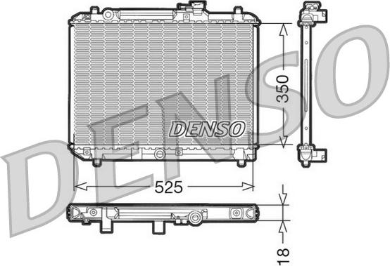 Denso DRM47001 - Радіатор, охолодження двигуна autozip.com.ua