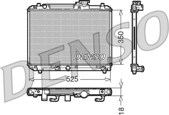 Denso DRM47002 - Радіатор, охолодження двигуна autozip.com.ua