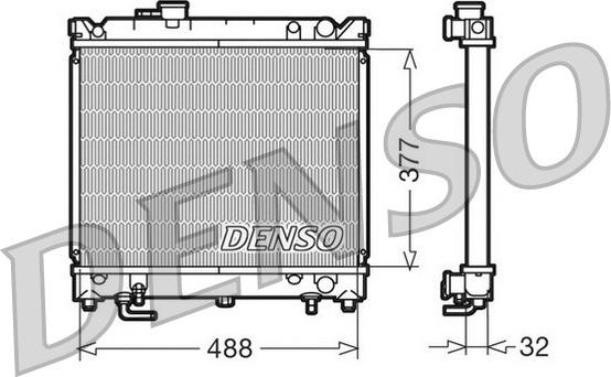 Denso DRM47010 - Радіатор, охолодження двигуна autozip.com.ua