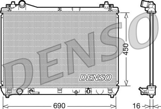 Denso DRM47017 - Радіатор, охолодження двигуна autozip.com.ua