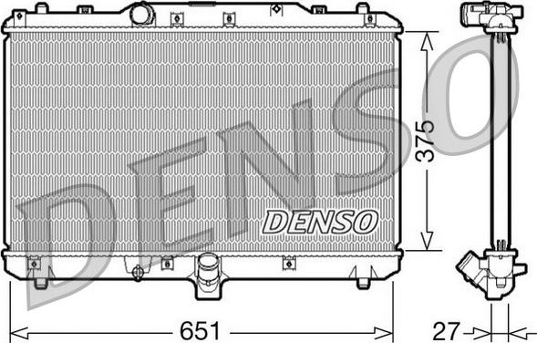 Denso DRM47022 - Радіатор, охолодження двигуна autozip.com.ua
