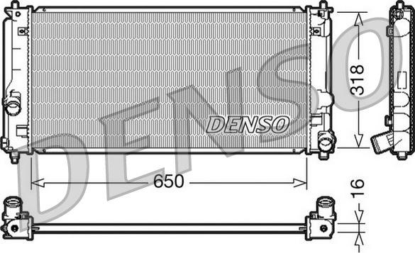 Denso DRM50044 - Радіатор, охолодження двигуна autozip.com.ua