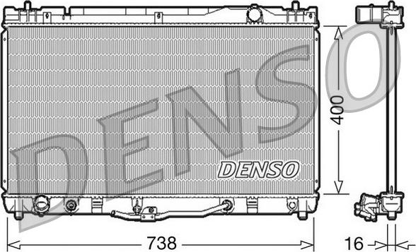 Denso DRM50043 - Радіатор, охолодження двигуна autozip.com.ua