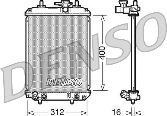 Denso DRM50050 - Радіатор, охолодження двигуна autozip.com.ua