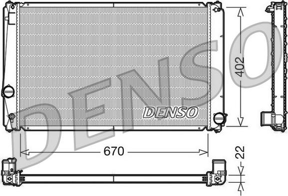 Denso DRM50053 - Радіатор, охолодження двигуна autozip.com.ua