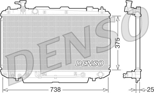 Denso DRM50064 - Радіатор, охолодження двигуна autozip.com.ua