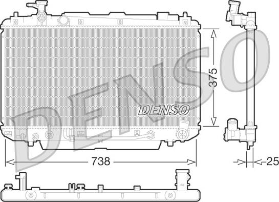 Denso DRM50065 - Радіатор, охолодження двигуна autozip.com.ua