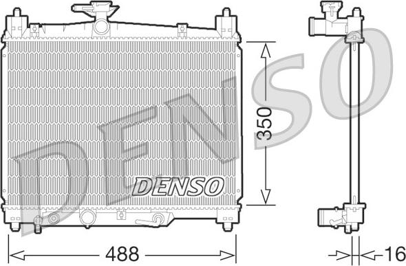 Denso DRM50066 - Радіатор, охолодження двигуна autozip.com.ua