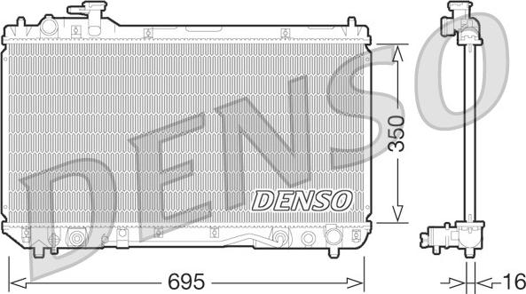 Denso DRM50061 - Радіатор, охолодження двигуна autozip.com.ua