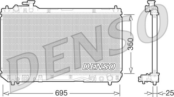 Denso DRM50063 - Радіатор, охолодження двигуна autozip.com.ua