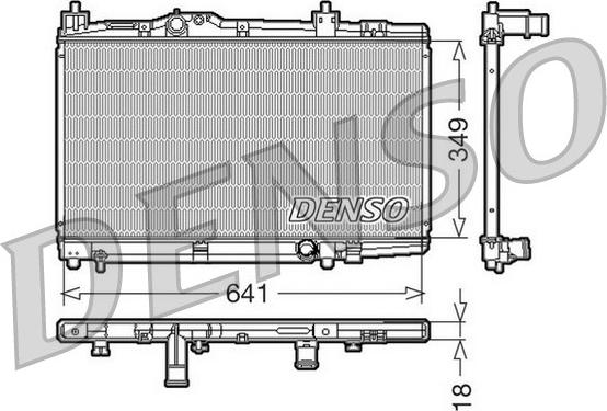 Denso DRM50005 - Радіатор, охолодження двигуна autozip.com.ua