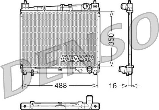 Denso DRM50006 - Радіатор, охолодження двигуна autozip.com.ua