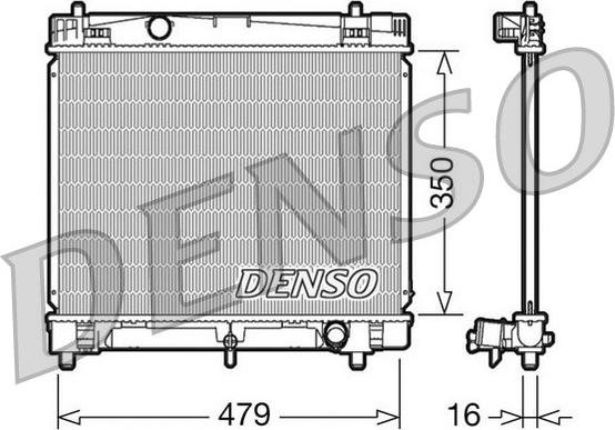 Denso DRM50008 - Радіатор, охолодження двигуна autozip.com.ua