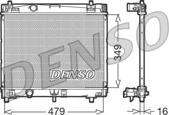 Denso DRM50003 - Радіатор, охолодження двигуна autozip.com.ua