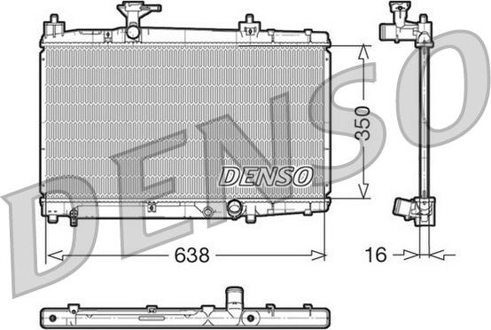 Denso DRM50007 - Радіатор, охолодження двигуна autozip.com.ua