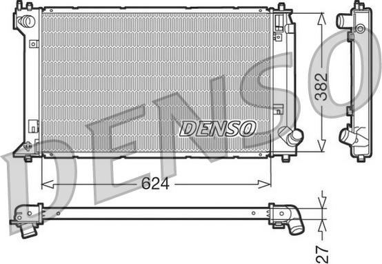 Denso DRM50019 - Радіатор, охолодження двигуна autozip.com.ua