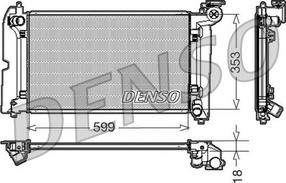 Denso DRM50010 - Радіатор, охолодження двигуна autozip.com.ua