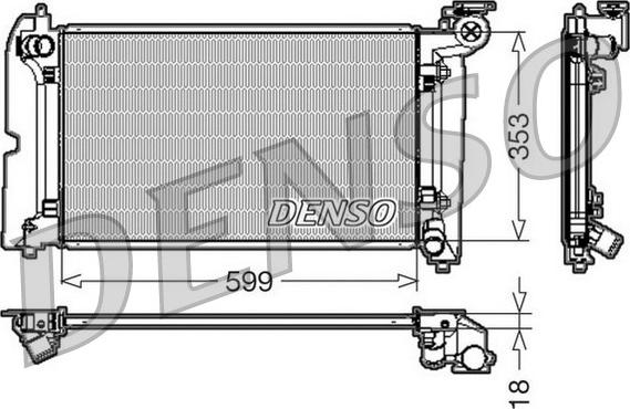 Denso DRM50011 - Радіатор, охолодження двигуна autozip.com.ua