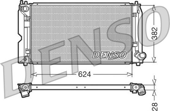 Denso DRM50012 - Радіатор, охолодження двигуна autozip.com.ua