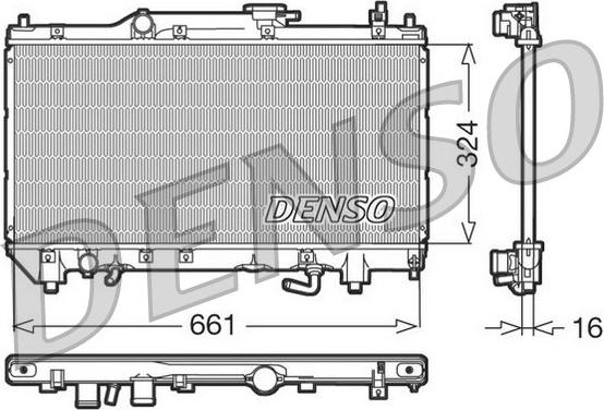 Denso DRM50017 - Радіатор, охолодження двигуна autozip.com.ua