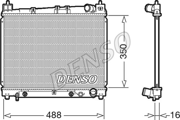 Denso DRM50080 - Радіатор, охолодження двигуна autozip.com.ua