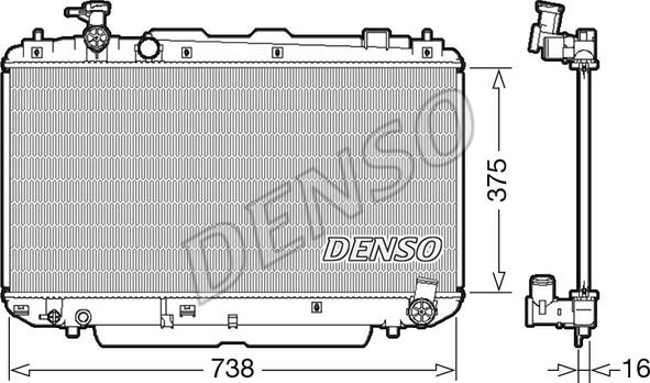 Denso DRM50083 - Радіатор, охолодження двигуна autozip.com.ua