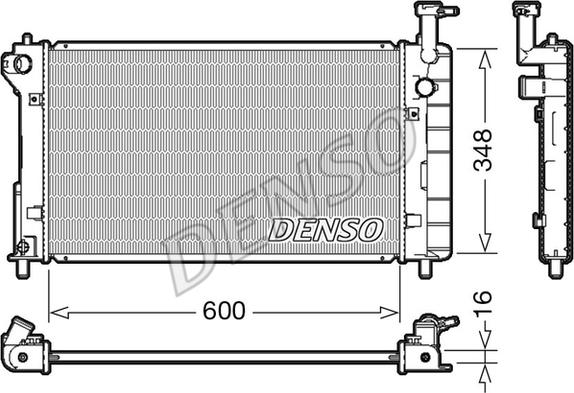 Denso DRM50082 - Радіатор, охолодження двигуна autozip.com.ua