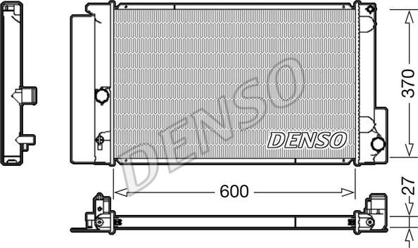 Denso DRM50087 - Радіатор, охолодження двигуна autozip.com.ua