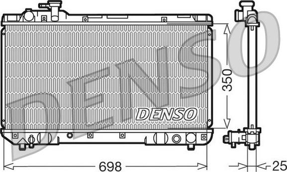 Denso DRM50020 - Радіатор, охолодження двигуна autozip.com.ua