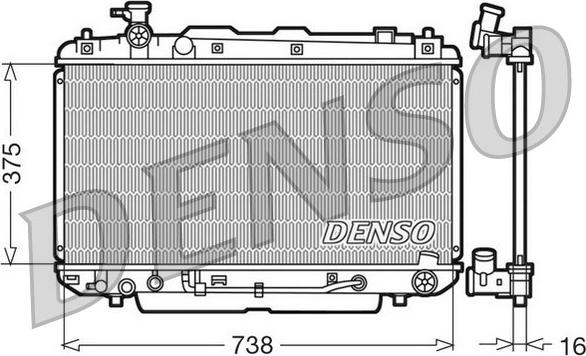 Denso DRM50022 - Радіатор, охолодження двигуна autozip.com.ua