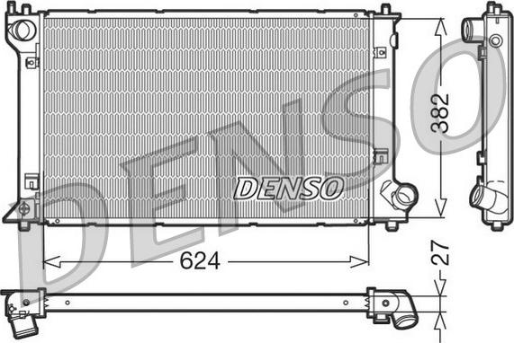 Denso DRM50027 - Радіатор, охолодження двигуна autozip.com.ua