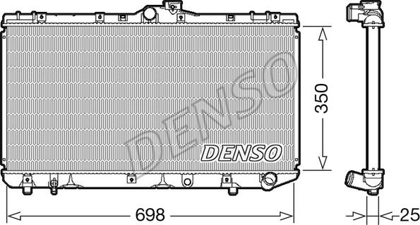 Denso DRM50079 - Радіатор, охолодження двигуна autozip.com.ua