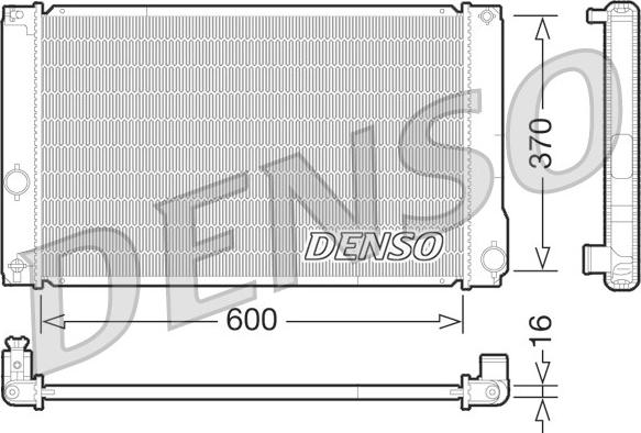 Denso DRM50076 - Радіатор, охолодження двигуна autozip.com.ua