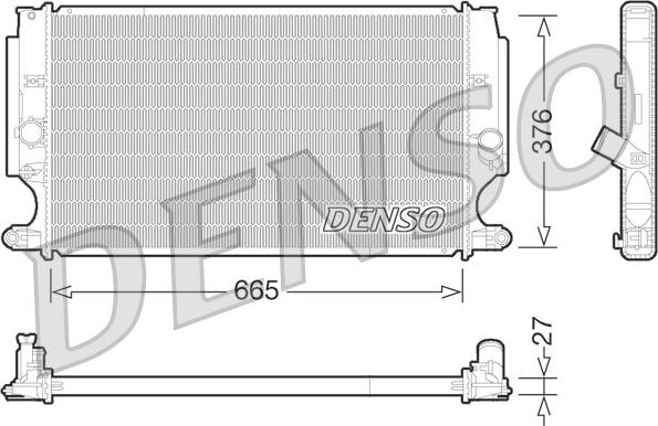 Denso DRM50072 - Радіатор, охолодження двигуна autozip.com.ua