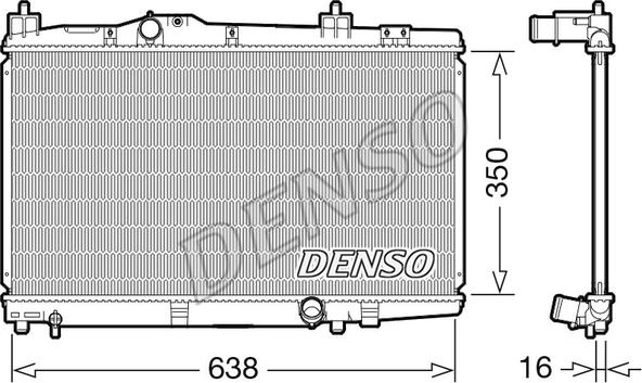 Denso DRM50105 - Радіатор, охолодження двигуна autozip.com.ua