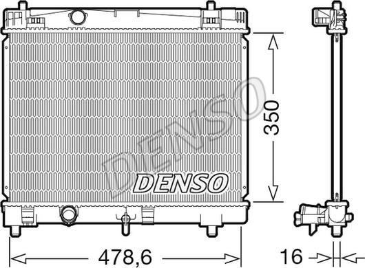 Denso DRM50103 - Радіатор, охолодження двигуна autozip.com.ua
