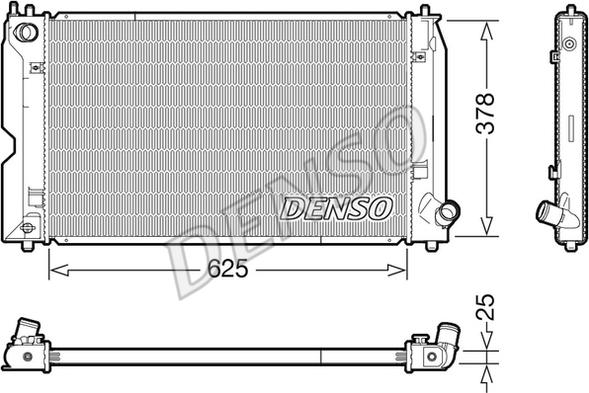 Denso DRM50119 - Радіатор, охолодження двигуна autozip.com.ua