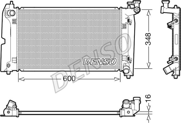 Denso DRM50111 - Радіатор, охолодження двигуна autozip.com.ua