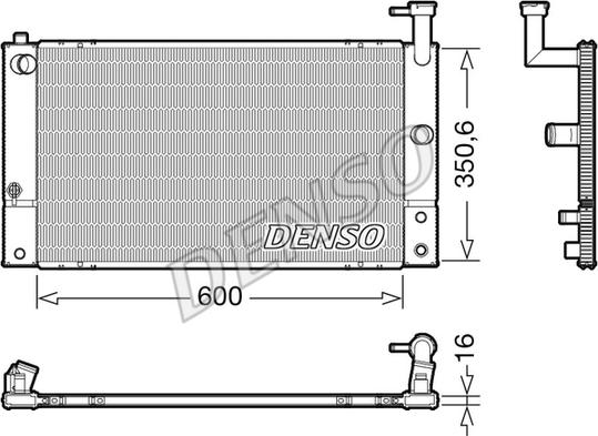 Denso DRM50133 - Радіатор, охолодження двигуна autozip.com.ua