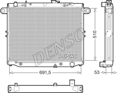 Denso DRM51015 - Радіатор, охолодження двигуна autozip.com.ua