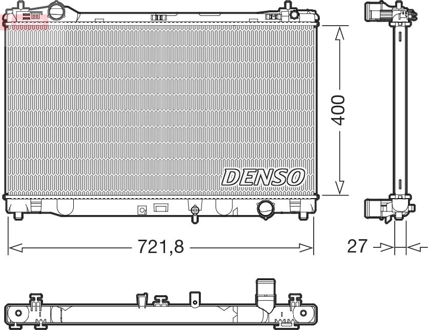 Denso DRM51021 - Радіатор, охолодження двигуна autozip.com.ua