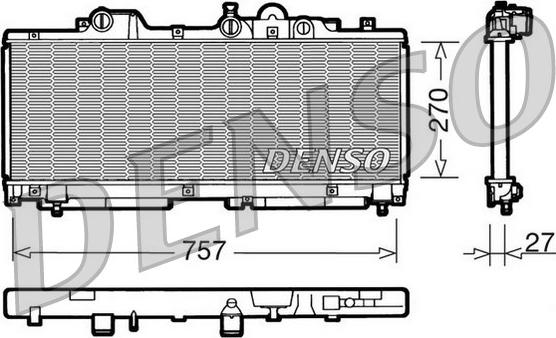 Denso DRM09091 - Радіатор, охолодження двигуна autozip.com.ua