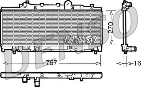 Denso DRM09092 - Радіатор, охолодження двигуна autozip.com.ua