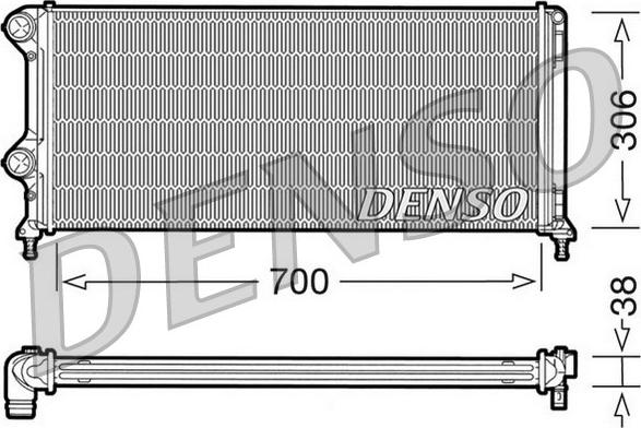 Denso DRM09060 - Радіатор, охолодження двигуна autozip.com.ua