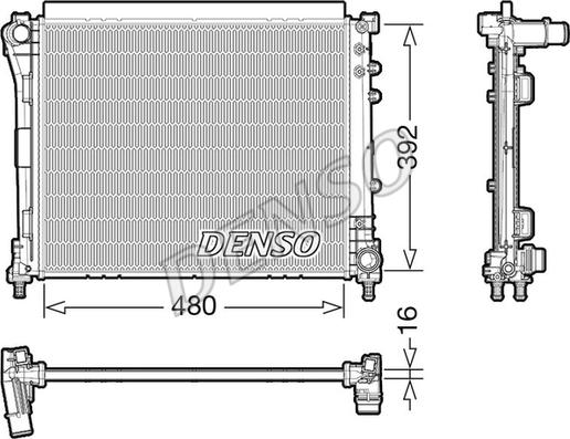 Denso DRM09006 - Радіатор, охолодження двигуна autozip.com.ua