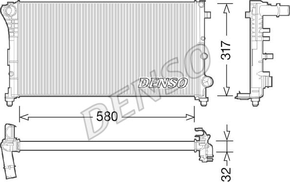 Denso DRM09089 - Радіатор, охолодження двигуна autozip.com.ua