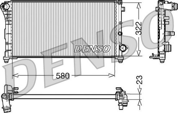 Denso DRM09085 - Радіатор, охолодження двигуна autozip.com.ua