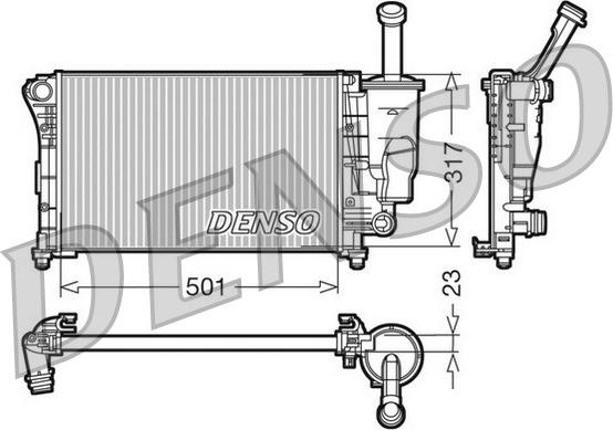 Denso DRM09086 - Радіатор, охолодження двигуна autozip.com.ua