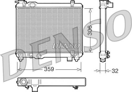 Denso DRM09082 - Радіатор, охолодження двигуна autozip.com.ua